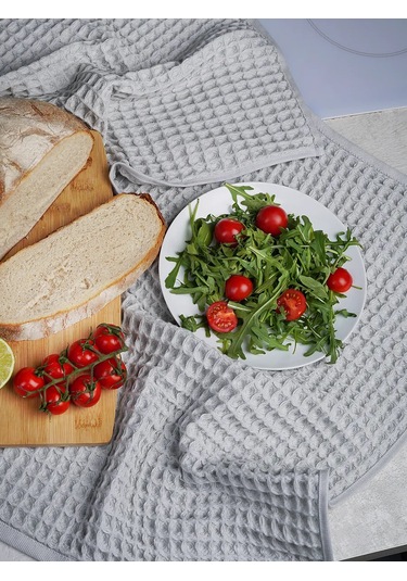 Tessolo Home Mutfak Havlusu Seti 3 Parça 40x60 Havlu 387728928 Gri