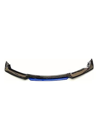 Volvo S60 2019+ Mavi Şeritli Renkli Ön Ek Ön Lip Piona Black 4 Prç