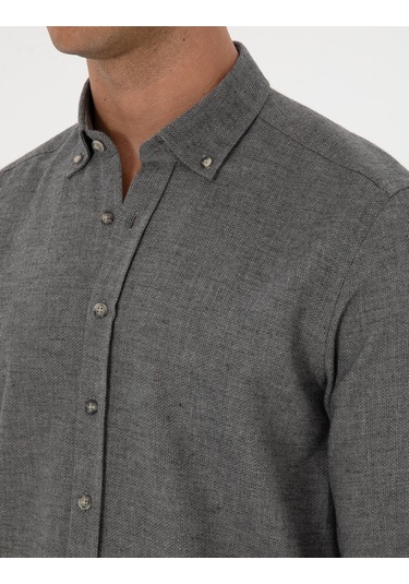 Pierre Cardin Erkek Gri Gömlek Desenli 50311562-vr024 Gri