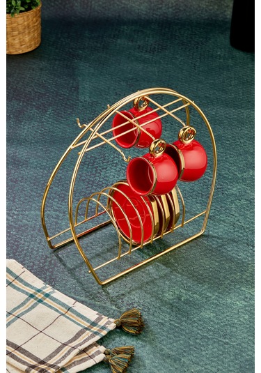 Gold Fincan Standı Mutfak Düzenleyici