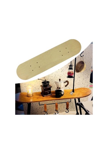 Pazly Suntek Çocuklar İçin Kendin Yap Boş Kaykay Tahtası 60cmx15cm Ahşap Gezinti Çok Renkli