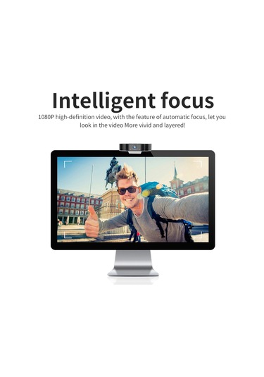 Suofeng 1080p Hd Otomatik Odaklı Usb Web Kamerası - Oyun Canlı Yayını, Uzaktan Öğretim, Ofis Toplantıları İçin Siyah Abs Mikrofonlu Kameralar