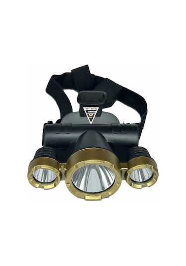 Şarj Edilebilir 3'lü Kafa Feneri Siyah