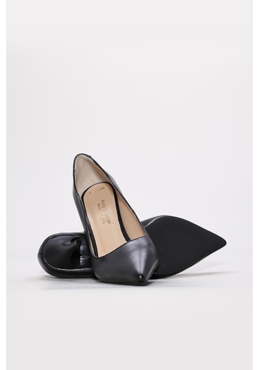 Hakiki Deri Kadın İnce Topuk Ayakkabı 215za2588 Siyah