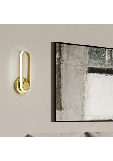 Homyl Duvar Işıkları 360 Aydınlatma Modern Için Altın Altın