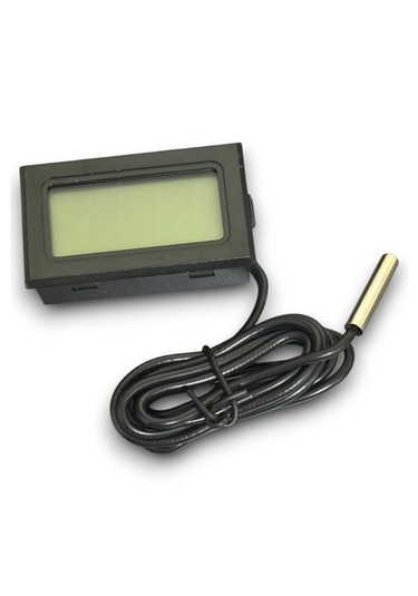 Mini Dijital Termometre Sıcaklık Ölçer - Siyah Pil Dahil