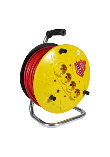 Welder 4lü Elektrik Seyyar Makaralı Uzatma Kablo 3x1.5mm 50m