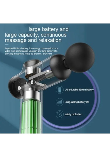 Challenger Yeşil Kutu İle 99 Dişli Masaj Tabancası Fasya Kas Gevşetme Yüksek Frekanslı Elektrikli Masaj Aleti 8 Başlık Yeşil