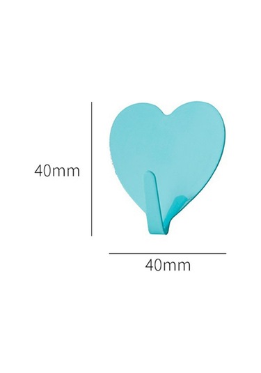 Cbtx E711 12 Adet Demir Duvara Monte Kalp Şeklinde Yapışkanlı Askılar Yapışkan Etiketli - Gümüş