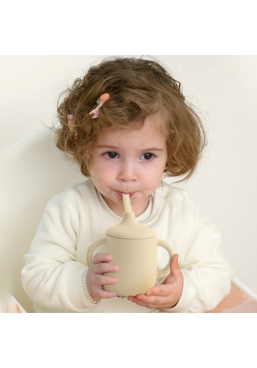 1 Adet Bebek Silikon Silikon Silikon Hasır Fincan Taşınabilir