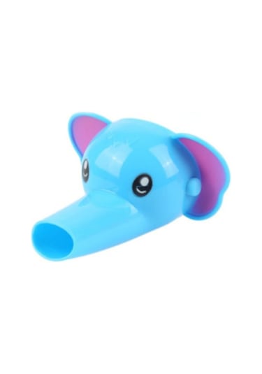 Çocuklar İçin Fil Desenli Musluk Uzatma Başlığı Mavi