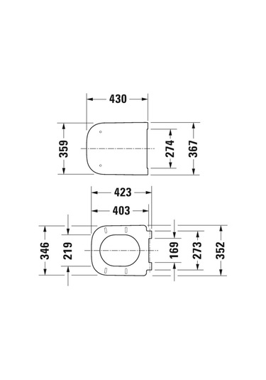 Duravit Happy D.2 Klozet Kapağı, Yavaş Kapanır, Beyaz, 0064590095 Beyaz