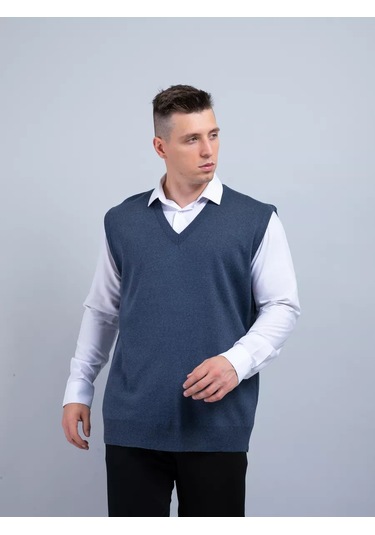 Pralkin İ Ko Erkek Klasik Yelek 11676515 Açık Mavi