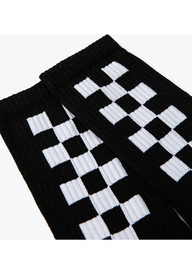 Koton Soket Çorap Geometrik Desenli Siyah 4wam80384aa 4WAM80384AA999 Siyah