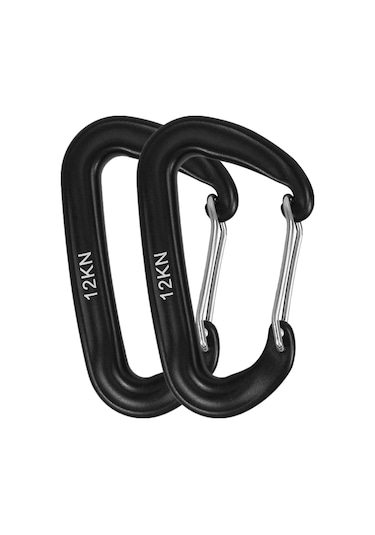 6 Adet 12kn Ağırlık Taşıma Kapasiteli Karabina Klipsi Hamaklar, Kamp, Dağ Yürüyüşü Ve Sırt Çantası İçin