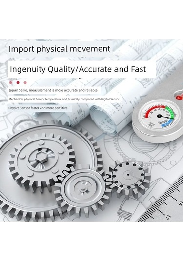 Trendooze Gümüş Askılı İç Ortam Termometre-higrometre 9013 - Özel Hediye İçin