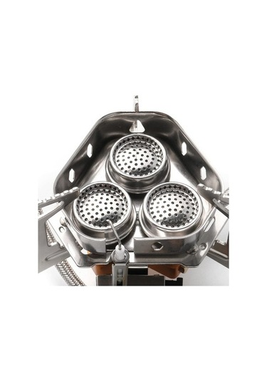 Pazly Yürüyüş Üniforma Taşınabilir 3 Sobası, Rüzgar Geçirmez Kamp Isıtma Gaz Fırın Çekirdekli Zf Gümüş Gümüş