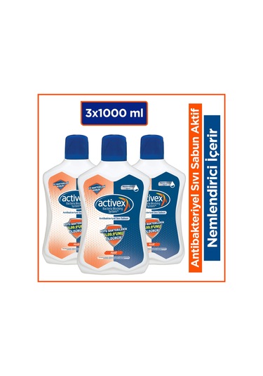 Activex Aktif Sıvı Sabun 3 x 1 L