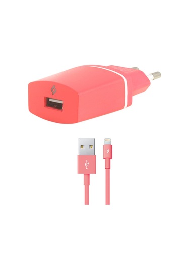 Ttec 2scc2001p Compact Serisi İphone Uyumlu Lightning Kablolu 1a Seyahat Şarj Cihazı Pembe