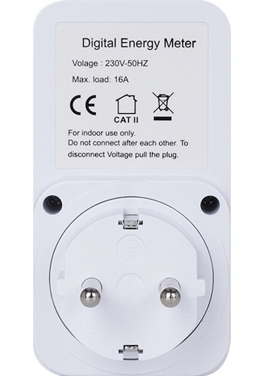 Symbee Akıllı Enerji Takvimi, Elektrik Tüketim Ve Maliyet Ölçer, 4 Görüntü Modu, Lcd Ekran, Ab Fiti 230v , Pmb03