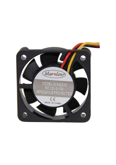Marxlow 40X40X10 0.11A 12V 3 Uçlu Fan 4X4Cm 1Cm Eni 12V Fan