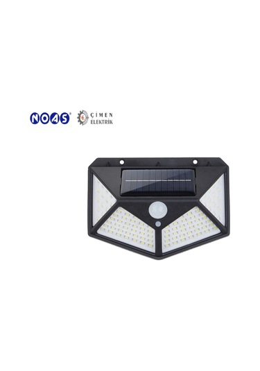 Noas Yl84 1001 S Titan 50w Siyah Sensörlü Solar Aplik Beyaz Işık 6500k Siyah