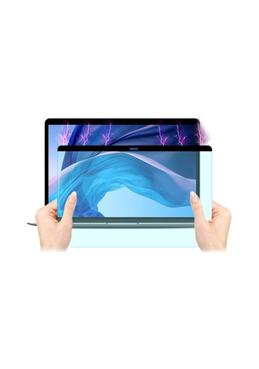 Mufunye Macbook Uyumlu Pro/air 13" 2018-2020 Manyetik Mavi Işık Engelleyici Ekran Koruyucu - Glaresız, Uv Engelleyici, Göz Kullandımı Azaltıcı 299x195mm