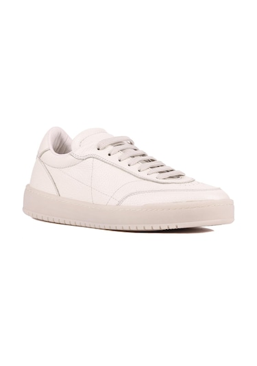 Shoetyle - Bej Hakiki Deri Bağcıklı Erkek Sneaker 666-0328-1254 Bej