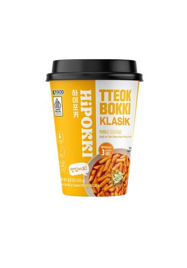 Hipokki Aci Ve Tatli Soslu Kore Tteokbokki Pirinç Keki 120gr 10'lu Set