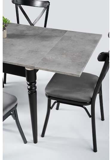 Pınar Bahar Açılır Mutfak Masa Sandalye Takımı 70x80