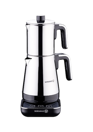 Korkmaz Moderna Elektrikli Çaydanlık Siyahkrom