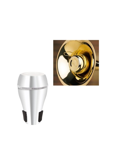 Homyl Trombon Düz Sessiz Taşınabilir Profesyonel Sesi Gümüş