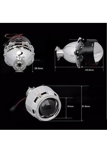 OtoÇizgi Bi-xenon Far Merceği 2.5 ”Universal OtoÇizgi