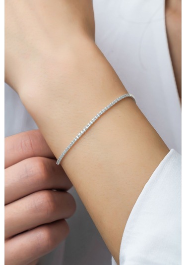 Azuris Silver Azuris Silver 925k Gümüş 1,5 Mm Su Yolu Bileklik Gümüş