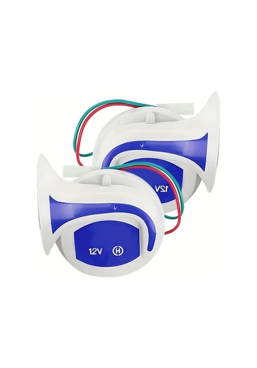 Chuangyinshop White Blue 12v Yüksek Perdeli Model Sekiz Tonlu Araç Hoparlörü Evrensel