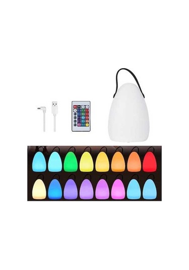 Dancemonkey Taşınabilir Kamp Lambası 16 Renkli Masa Işığı Çok Renkli