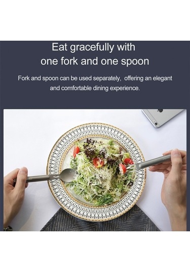Prestigegoods Nextool Titanyum Çorba Kaşığı Kamp Gereçleri Seti - Açık Piknik Yürüyüşü İçin Çatal Bıçak Takımı - Bpa İçermeyen, Fda Sertifikalı Altın