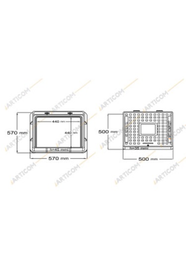 Kompozit Kapak Beyaz A15 Tip Kare 57x57 Cm