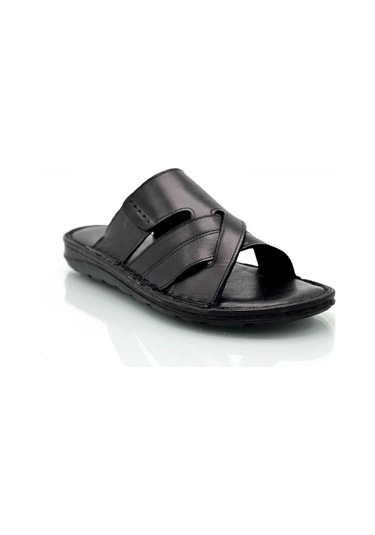 Hakiki Gerçek Deri Erkek Terlik Hafif Terlik Deri G Siyah G Siyah