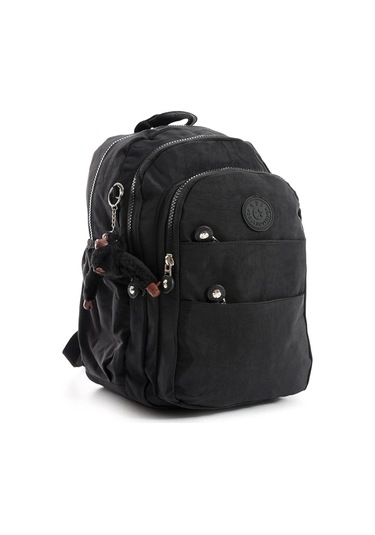 Ultra Hafif Çok Cepli Orta Boy Sırt Çantası Unisex Siyah Model: 571-4c Siyah