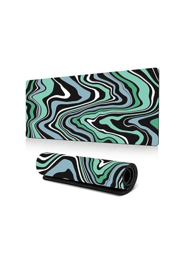 Cbtx 300 X 600 X 3mm Soyut Sıvı Desenli Mouse Pad Büyük Kaymaz Kauçuk Mouse Pad - Stil Q Stil S