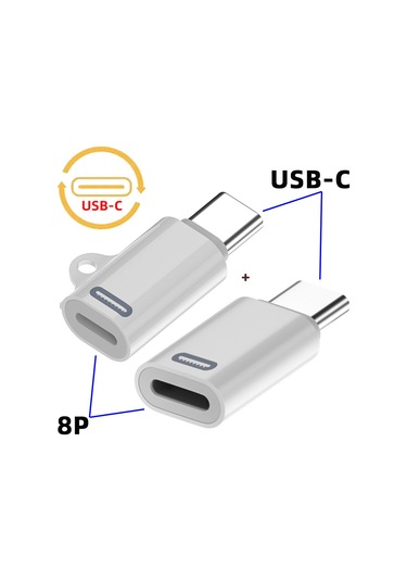 U2-058-lt020 2pcs Tip C Erkek - İp Dişi 27w Güç 480mbps Veri Adaptörü İphone Uyumlu , Android, Tablet İçin