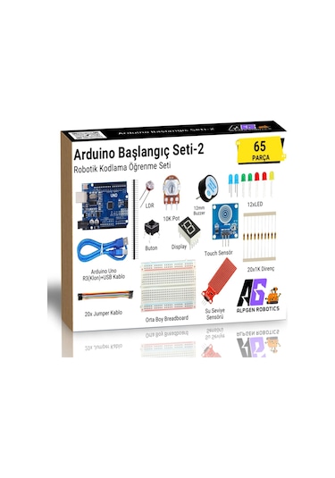 65 Parça Arduino Uno Robotik Kodlama Başlangıç Seti-2 8+ Yaş E-kitapçık İle Birlikte