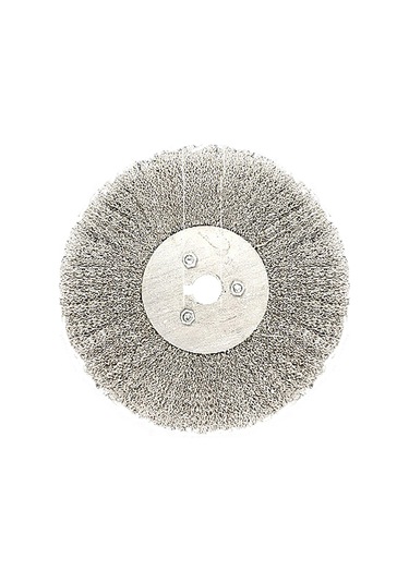 Singree 200x25mm Düz Tip Pas Kaldırıcı, Türev Temizleyici Ve Pürüzsüzleştirici Paslanmaz Çelik Fırça Tekerleği - Tek Adet