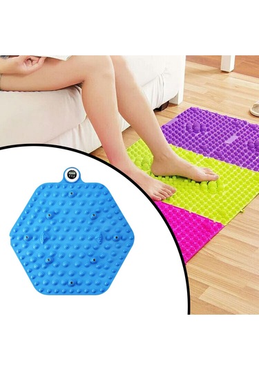 Suntek Ayak Masaj Mat Yoga Banyo Altıgen-mavi-zamanlayıcı Altıgen Mavi Zamanlayıcı Mavi