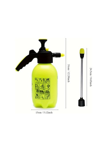 Tcherchı GQ85935 Uzun Boru Nozullu Hava Basınçlı Sulama Kabı 2 Parça Set Sarı