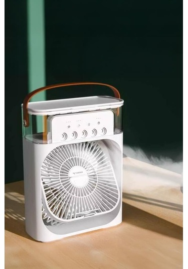 Toria F-17 Beyaz Mini Taşınabilir Masaüstü Hava Nemlendirici Fan Vantilatör