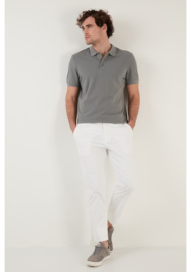 Buratti Pamuklu Regular Fit Düğmeli Erkek Polo Yaka T Shirt 5902127 Açık Haki