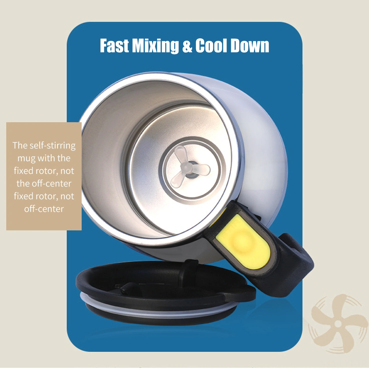 Youtek 400ml Otomatik Kahve Karıştırıcı Bardak, Elektrikli Çift Katlı Kapaklı, Isıya Dayanıklı, Kahve-süt-protein Tozu Karıştırır Beyaz