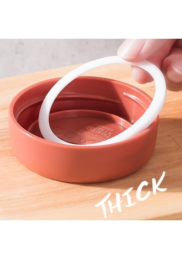 Gıda Sınıfı Cam Sızdırmazlık Kavanoz Neme Dayanıklı Geniş Ağızlı Sızdırmaz Kapak Oluk Tasarımı İstiflenebilir Kavanoz Ev Gereçleri Beyaz